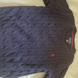 Polo by Ralph Lauren Blue Cable Knit Sweater